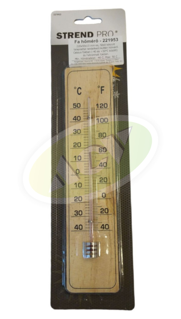 TERMOMETAR SOBNI DRVENI 221953 STREND PRO