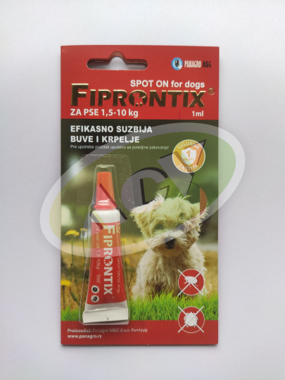 FIPRONTIX 1ML PROTIV BUVA.KRPELJA ZA PSE 1,5-10KG